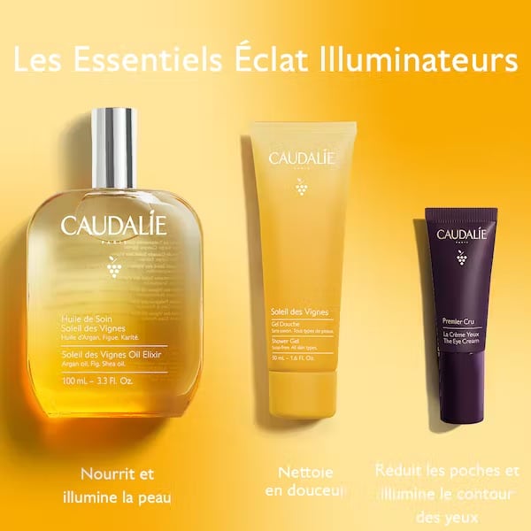 coffret noël caudalie huile de soin soleil des vignes