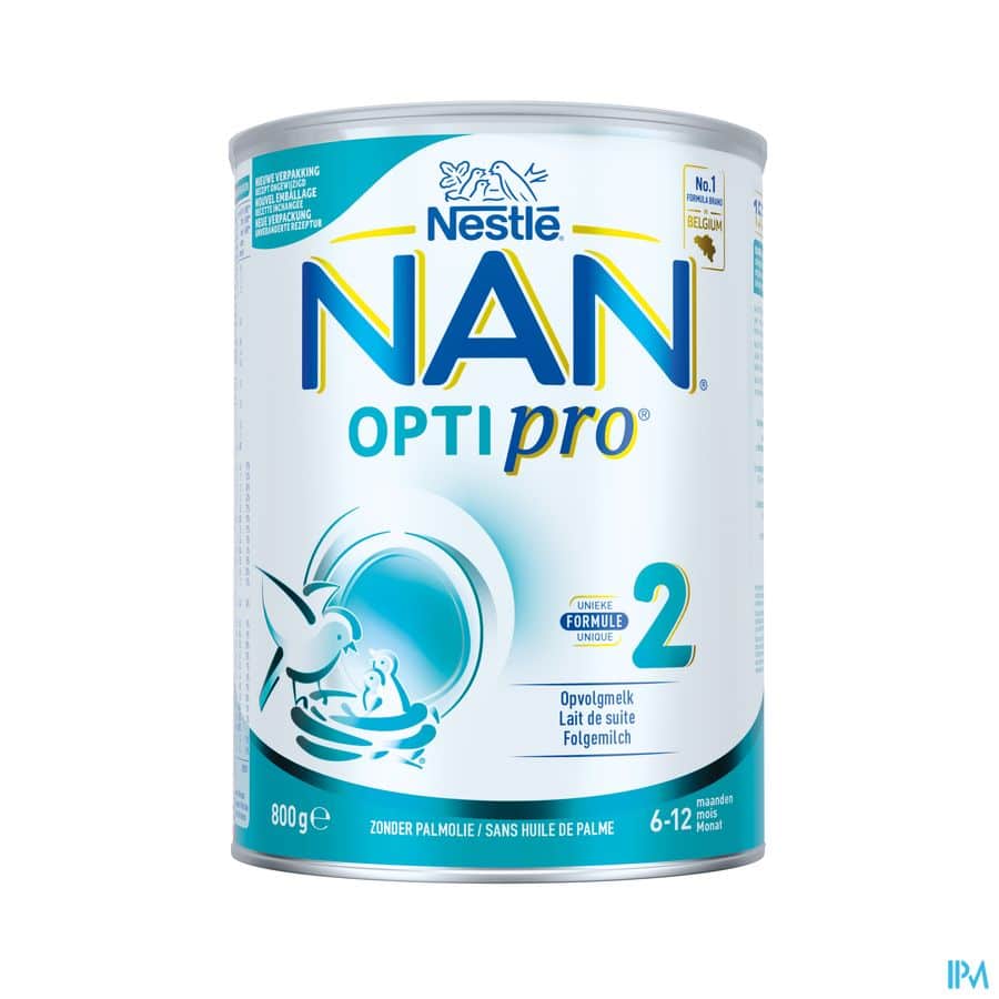 nestlé nan optipro 2 lait de suite bébé 6+ 800g