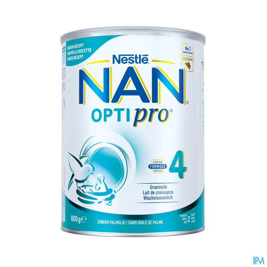nestlé nan optipro 4 lait de croissance bébé 2+ 800g
