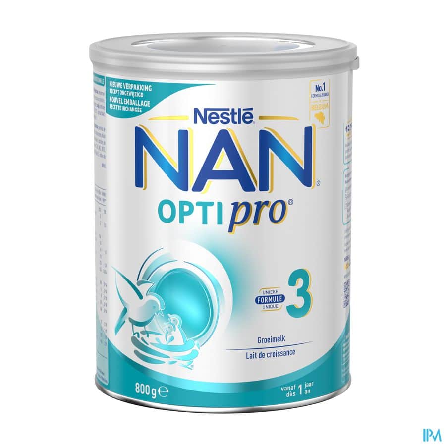 nestlé nan optipro 3 lait de croissance bébé 1+ 800g